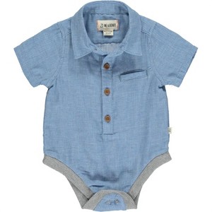 Gender Neutral Boy's Helford Woven Onesie - ME & HENRY - 1 of 2
