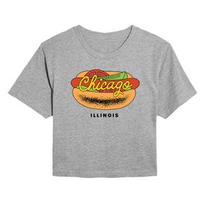 Women's - Instant Message - Chicago Dog Cropped Graphic T-Shirt - 1 of 4