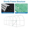 Outdoor Greenhouse -  Walk-In Tunnel with 8 Mesh Vents, Swing Door & Roll-Up Door, Reinforced Galvanized Steel Frame & Durable PE Cover - 2 of 4