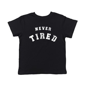 Toddler Never Tired T Shirt Funny Young Endless Energy Joke Tee For Tots - Crazy Dog Toddler T Shirt - 1 of 4
