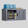 Yukimo 12"H Metal Wall-Mounted Garage Cabinet - Floating Tool Storage with Removable Shelves (Gray) - 2 of 4
