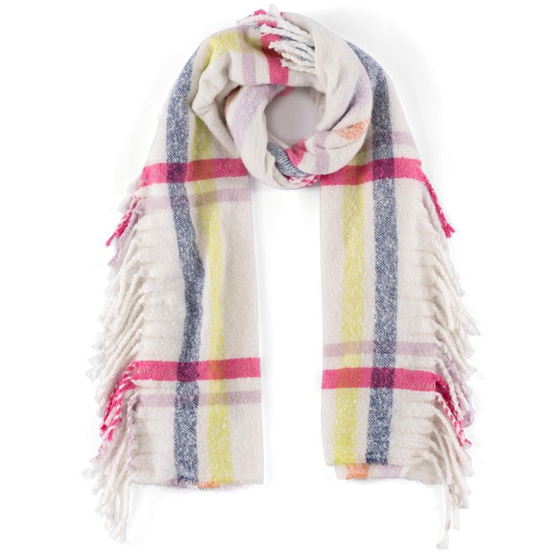 Shiraleah Brights Plaid Lilou Scarf with Fringe Detail, 1 of 6
