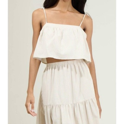 Women's Everlanes Striped Crop Top - SUGARLIPS