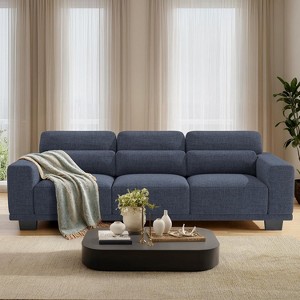 89 inch living room sofa, 3-seater sofa with wide armrests and deep seats, comfortable 3-layer sofa, sofa with detachable and washable lid - 1 of 4