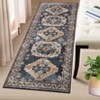 Washable Non Slip Low Pile Area Rug for Living Room Vintage Floral Indoor Carpet Stain Resistant Foldable Floor Cover - 3 of 4