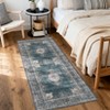 Area Rugs for Living Room Floral Vintage Soft Non Slip Machine Washable Distressed Vintage Rug for Bedroom Dining Room - 2 of 4