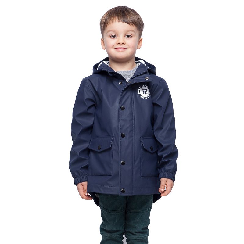 Rokka&Rolla Boys' and Toddlers' Waterproof Rain Coats Rubberized Jackets, 1 of 12