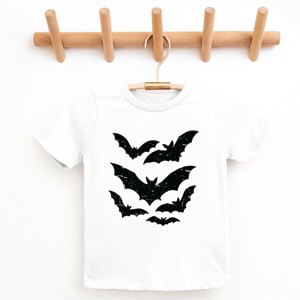Halloween Bats Distressed - Youth Short Sleeve Graphic T-Shirt and Toddler Short Sleeve Graphic T-Shirt - 1 of 4