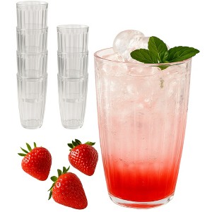 Kate Aspen Plastic Tumblers Set of 8 – Dishwasher Safe Acrylic Cups - BPA-Free Reusable Drinkware - 1 of 4