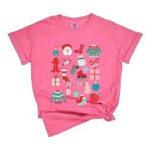 Simply Sage Market Women's Boho Christmas Chart Short Sleeve Garment Dyed Tee - 1 of 4