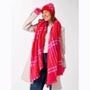 Shiraleah Flo Pink and Red Plaid Blanket Scarf - 2 of 4