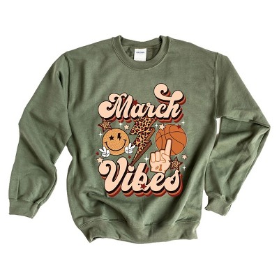Simply Sage Market Women's Graphic Sweatshirt March Vibes Basketball Cheetah