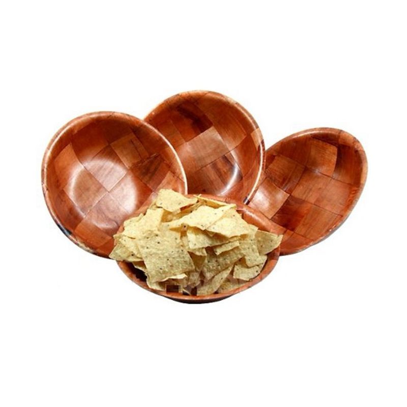 Winco Wooden Woven Salad Bowl, 6" - Pack of 12, 4 of 5