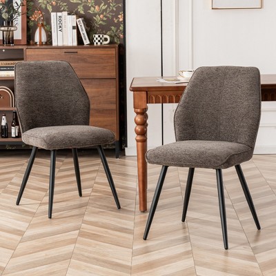 YOUNIKE Fabric Dining Chairs Set of 2 Mid Century Modern Upholstery Kitchen & Dining Room Chairs Armless Chair for Dining Table 20.08"Wx25.2"D