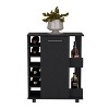Depot E-Shop Bar Cart with 6-Built in Bottle Racks, Casters and 2-Open Side Shelves - 4 of 4