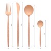 REGALWOVEN Stainless Steel Mirror Polished Flatware with Knife Spoons and Fork 24 Pieces - 2 of 4
