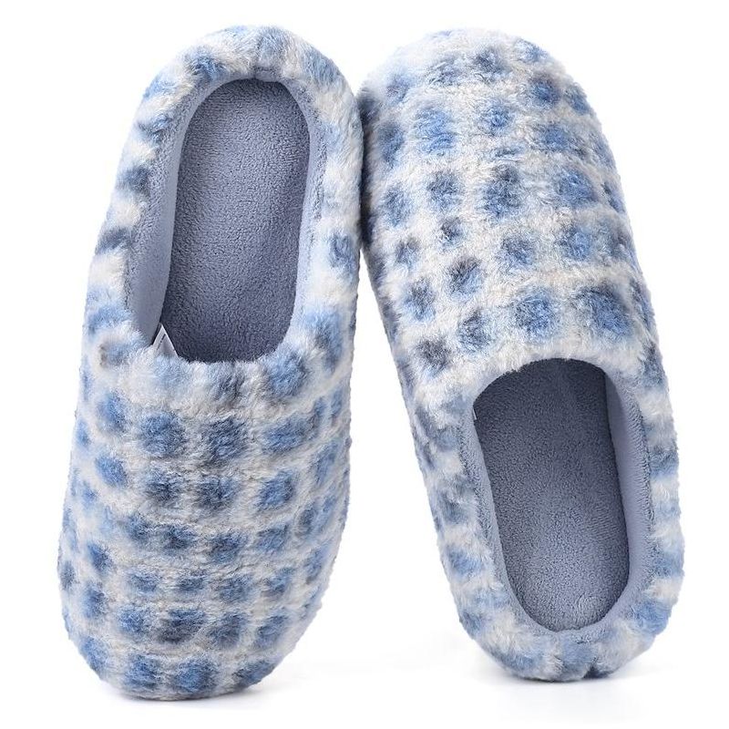 Womens Fuzzy Slippers Comfort Fluffy Slip-on House Slippers, 5 of 7