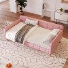 1pc Upholstered Daybed Frame, Linen Fabric Couch Bed with Armrests and Support Legs, No Box Spring Needed - Baofuwish - 3 of 4