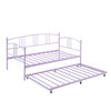 Whizmax Daybed and Trundle Frame Set, Premium Steel Slat Support, Daybed and Roll Out Trundle Accommodate, No Box Spring Needed - 3 of 4