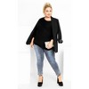 Women's Plus Size Lean In Sweater - black | CITY CHIC - 3 of 4