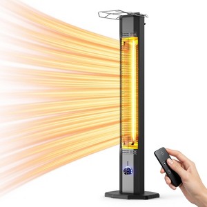 Nfccra Outdoor Electric Patio Heater, 42-inch 1500W Infrared Tower Heater w/ Instant Heat, IPX5 Waterproof, Tip-Over & Overheat Protection. - 1 of 4