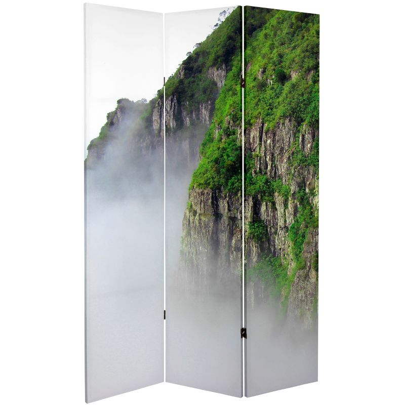 6' Tall Double Sided Mountaintop Waterfall Canvas Room Divider - Oriental Furniture, 4 of 6