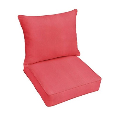 Sunbrella Textured Outdoor Seat Cushion Red