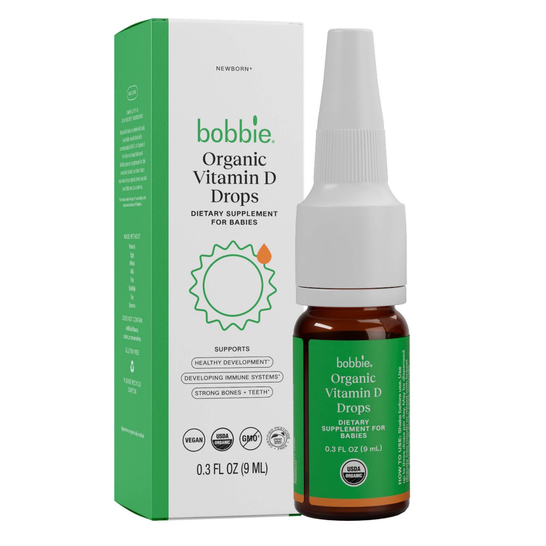 Bobbie Organic Vitamin D Drops - 0.3 fl oz