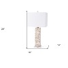 HomeRoots Set of Two 28" Beige Mother Of Pearl Table Lamps With White Shade - 3 of 4