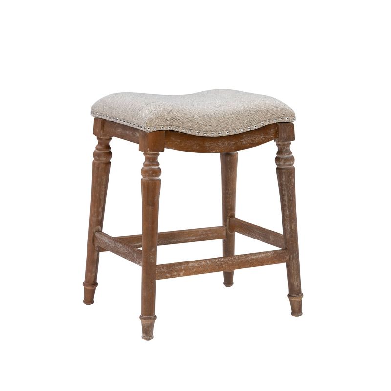 Brayden Big and Tall Backless Wood Counter Height Barstool - Powell, 1 of 13