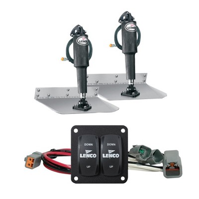 Lenco Marine 9" X 12" Standard Trim Tab Kit with Double Rocker Switch - Model 17154411.