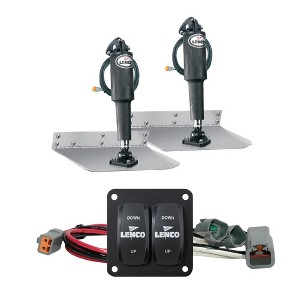 Lenco Marine 9" X 12" Standard Trim Tab Kit with Double Rocker Switch - Model 17154411. - 1 of 1