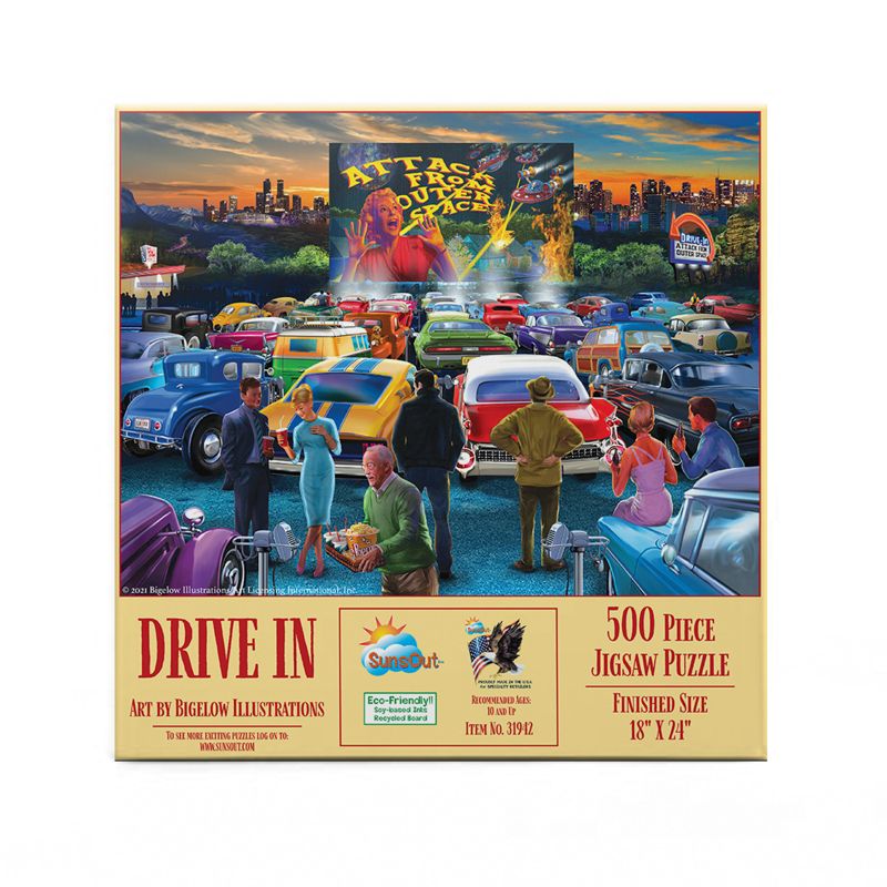 Sunsout Drive In 500 pc   Jigsaw Puzzle 31942, 3 of 6