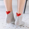 Anna-Kaci Women's Ankle Socks with Ribbed Heart-Shaped Heel Detail Soft Stretch Knit Comfort 3-Pack - 2 of 4