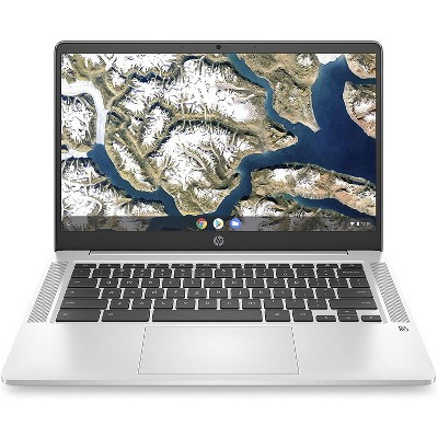 HP Chromebook 14-inch HD Laptop, Intel Celeron N4000 (1.10 GHz) 4GB RAM, 64 GB eMMC SSD (14a-na0010ca, Mineral Silver)