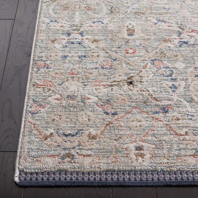 Vivaldi Ivory and Navy Hand-Knotted Oriental Rug - Easy Care