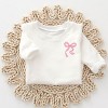 The Juniper Shop Pink Bow Outlined Toddler Sweatshirt - 3 of 4