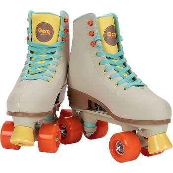 GEM Skates Quad Roller Skate - Gray/Mint Green