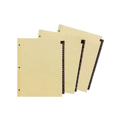 Staples Numeric Leather Dividers 31-Tab Black (18947/11485) 483313