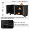 CAVINAS Modern Wooden Sideboard Cabinet with Gold Handles & Adjustable Shelves,Buffet Cabinet with Storage for Kitchen,Dining Room - 3 of 4