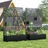 Lirago Iron Arch Mobile Planter Box (2-Piece)-Raised Garden Bed Elevated Planter with Trellis Privacy Screen 38 Gallon Capacity - 2 of 4