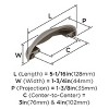 Amerock Ashby Cabinet or Furniture  Cup Pull - 4 of 4
