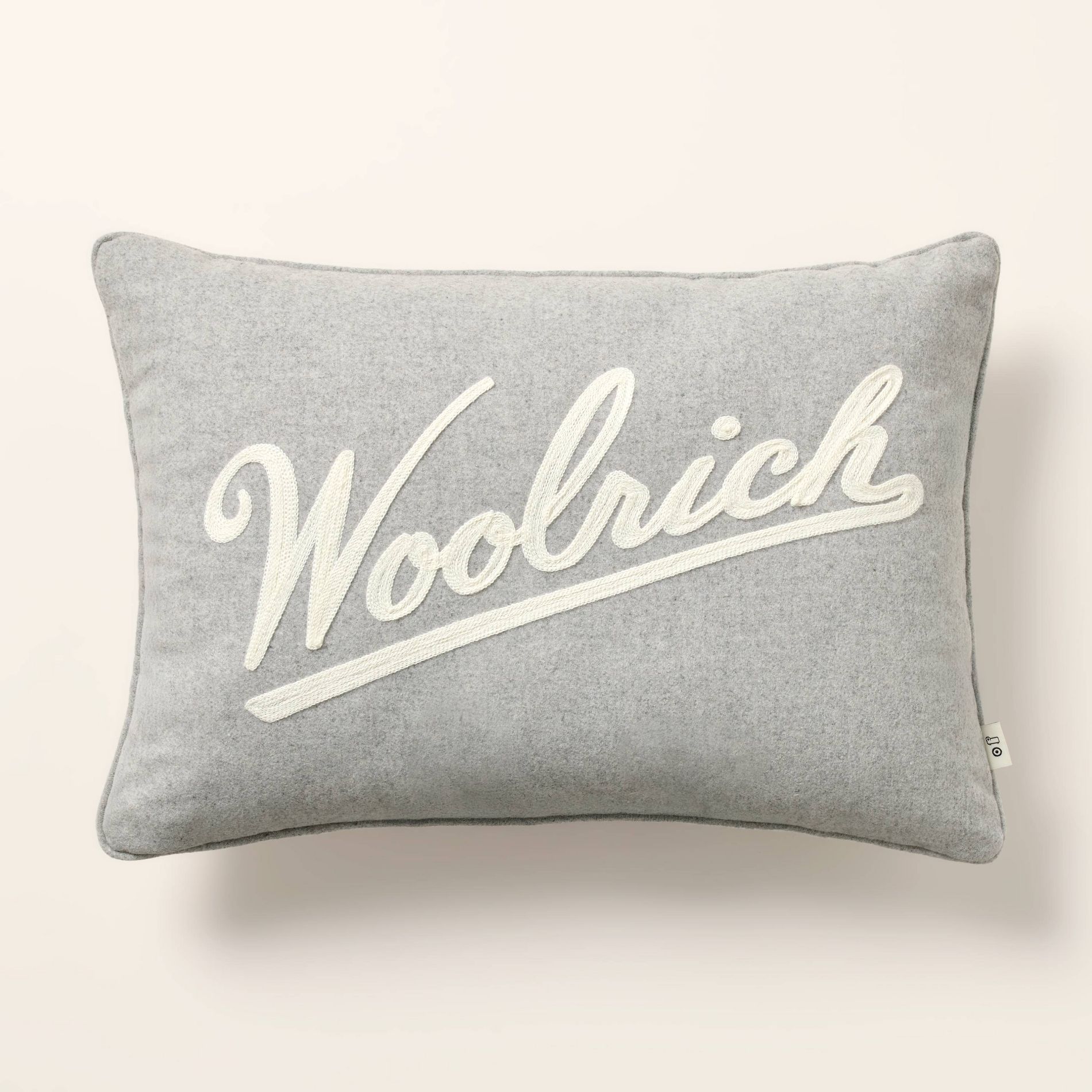 14"x20" Woolrich Embroidered Lumbar Toss Pillow Gray - Woolrich x Target
