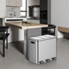 COZONY Trash Can with Lids, Pedal Stainless Steel Kitchen Recycling Bin with Odor Seal, Removable Buckets for Home, Office, Kitchen Trash Bin - 3 of 4