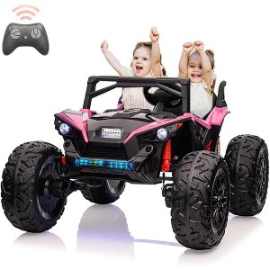 2 Seaters 24V Ride on UTV with Remote Control,400W Powerful Motors with EVA Wheels,Electric Ride Toy with Metal Suspension,Lights,Horn - 1 of 4