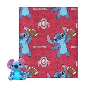 NCAA Enroll Stitch Hugger Pillow & Silk Touch Throw Blanket Set 40x50 Inches - 1 of 4