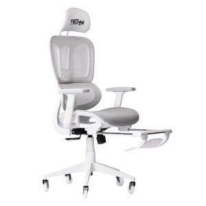 Vynxaria TSF72 Echo Gaming Chair - Stylish Black with Red & White Accents - 1 of 4