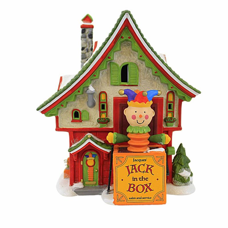 Department 56 Villages 6.75 In Jacque's Jack In The Box Shop North Pole Series Village Buildings, 1 of 4