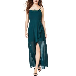 City Studio Womens Lace Detail Gown Dress, Green, 5 - 1 of 1