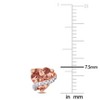 EVERLY JEWELRY | Rose Plated Sterling Silver0.018 CT Diamond TW & 1 1/3 CT TGW Morganite Fashion Post Earrings - 2 of 4